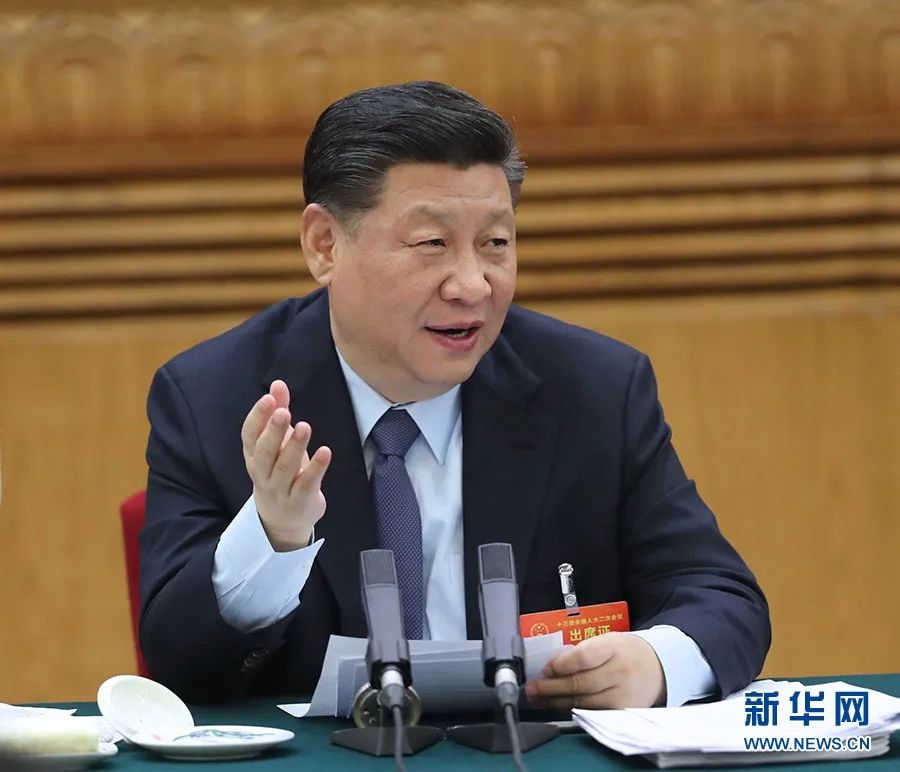 2019年3月7日,，習近平參加十三屆全國人大二次會議甘肅代表團的審議。新華社記者 鞠鵬 攝